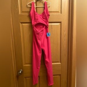 Blue Water unitard child large pink…brand new with tags on.